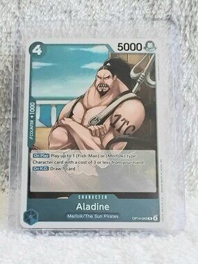 3/$25 Mint Rare One Piece Aladine Holo Character Card OP14-043 by Bandai!!